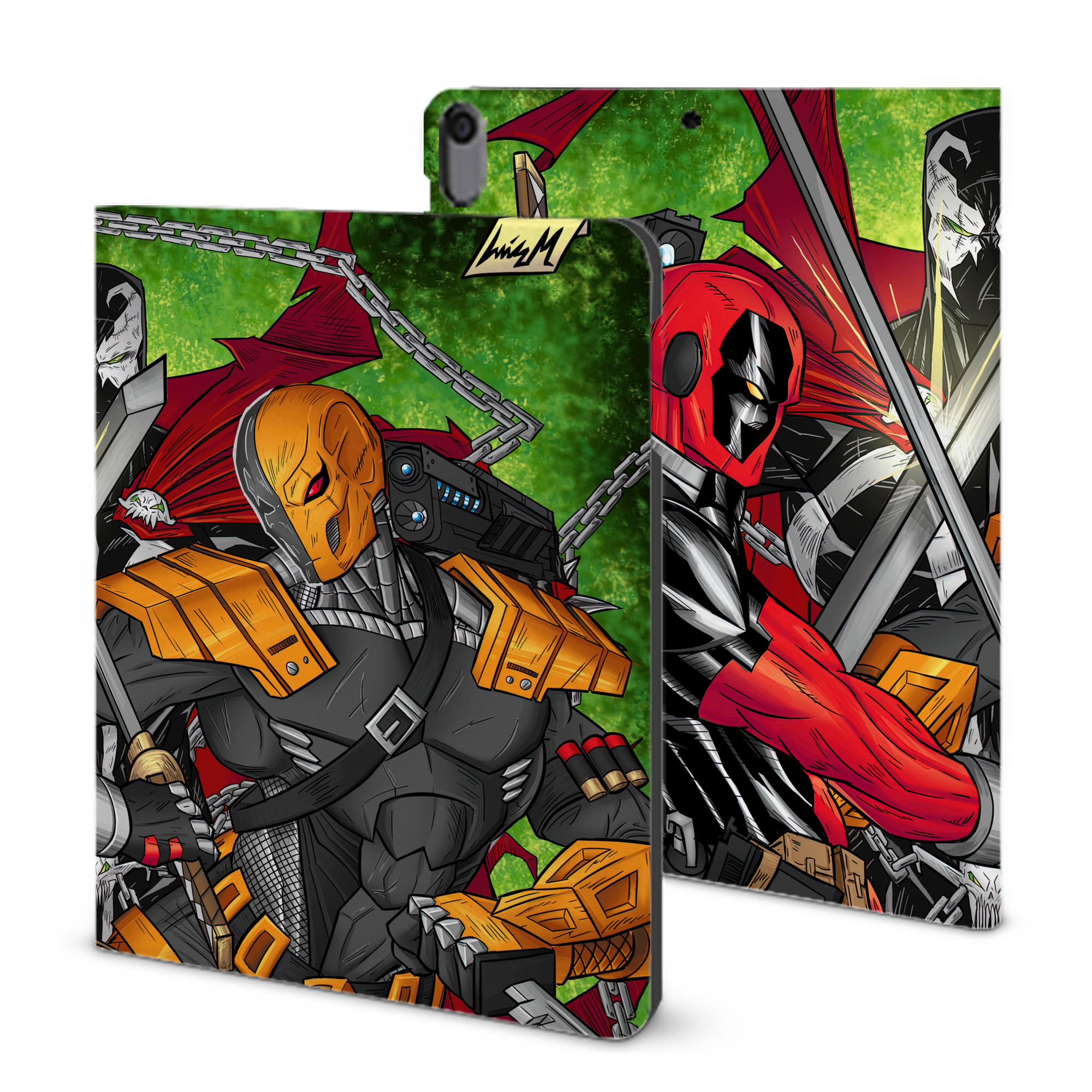 （画像用） Deadpool デッドプール IPad ケース ブック型 PUレザー TPU 耐衝撃 軽量 薄型 ペン収納なし 全面保護 IPad 各モデル対応